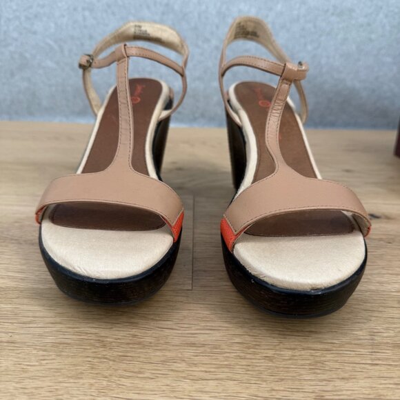 Jambu Womens Glamour Wedge Heel Sandals Size 11 Tan Brown Classic Comfort Summer - Picture 4 of 13